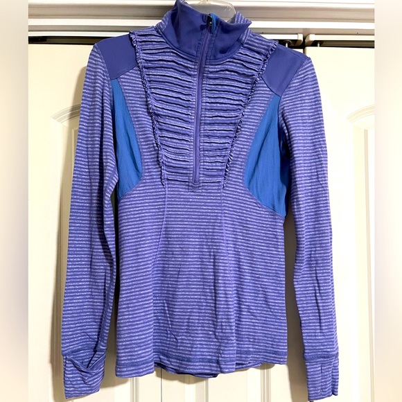 lululemon athletica Jackets & Blazers - Lululemon Run Your Heart Out Pullover Persian Purple Striped